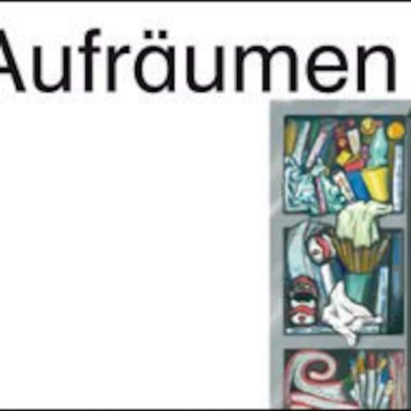 Lehrer-Zubehör: Aufräumen  Magnet. Tagesplaner