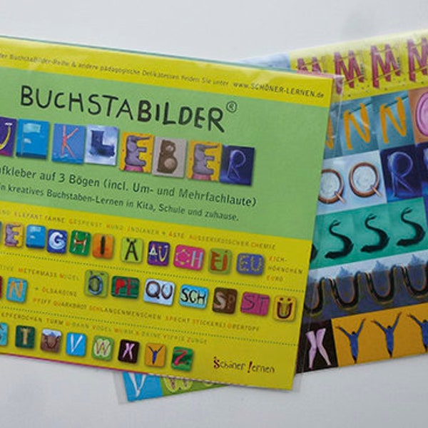 Sticker Schulanfang Geschenk Buchstaben ABC Auf...