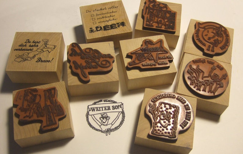 Stempel-Set, Geschenk für Lehrer, Grundschule, Motivationsstempel image 1