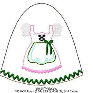 ITH Stickdatei Eierwärmer Dirndl und Lederhose Bild 4