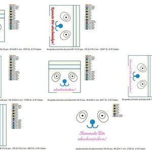 ITH Stickdatei Tasche Panda Bild 4