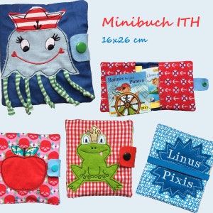 ITH embroidery file mini book cover for 16x26 frame