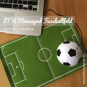 Stickdatei Mousepad Fussballfeld ITH Bild 1