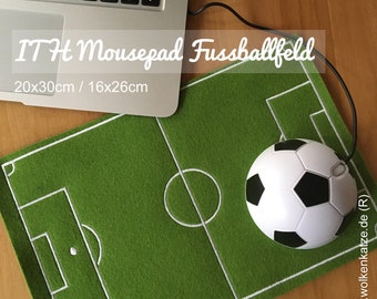 Stickdatei Mousepad Fussballfeld ITH