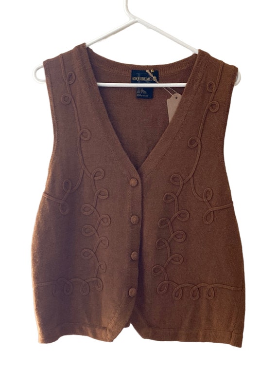 Cozy Embroidered Fawn Colored Vest