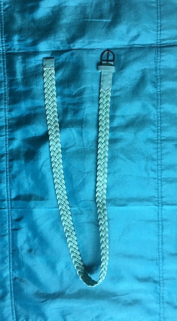 Aqua Braided Belt