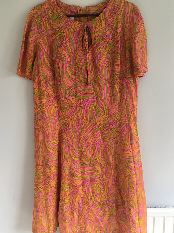 psychedelic shift dress