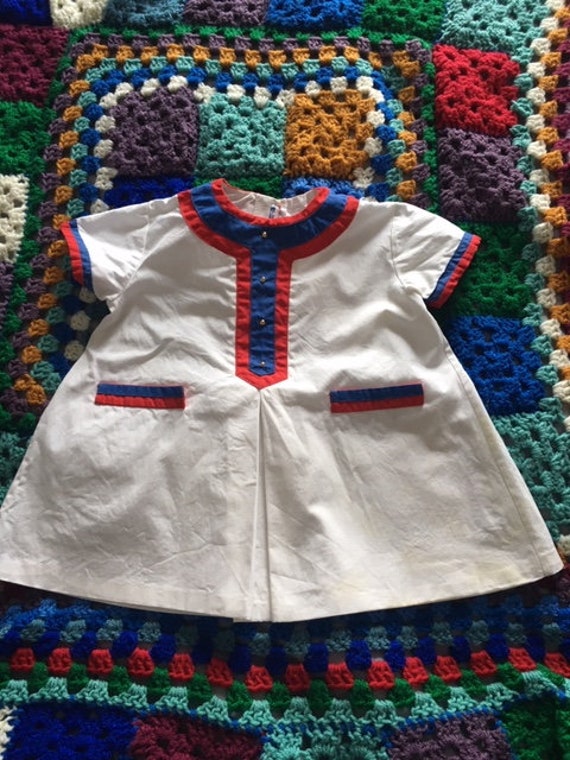 Baby Girl 1960's Sailor Dress