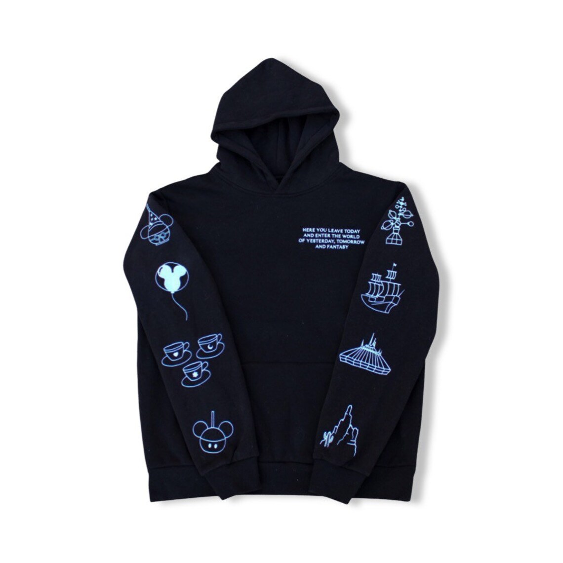 Disney World Disneyland Magic Kingdom Hoodie Black Etsy