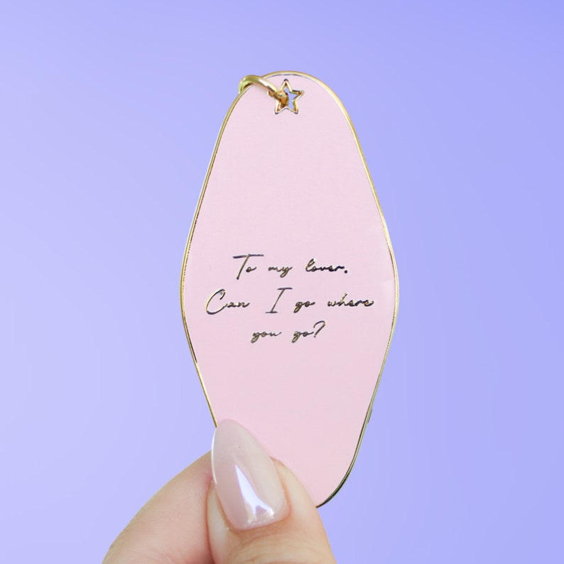 Lover Motel Taylor Swift Inspired Album Keychain Blue Etsy