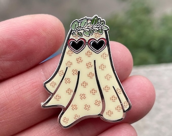Anti-Hero Flower Crown Heart Glasses Ghost Midnights Hard Enamel Pin