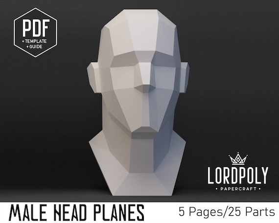 images Planes Of The Head Pdf male head planes head sculpture paper sculpture low poly sculpture papercraft pdf papercraft trophy papercraft lordpoly diy pdf diy