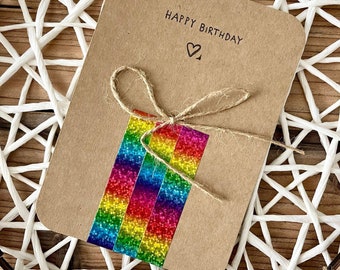 Geburtstagskarte Geschenk, Karte zum verschenken, Happy Birthday Karte Natur, Postkarte (keine Klappkarte)