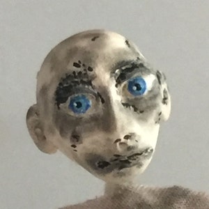 The walking dead, Alpha from the group the whisperers. Zombie mask, posable zombie doll, unique zombie, handmade zombie doll, halloween gift