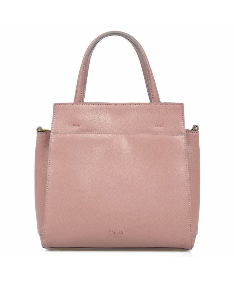 2-Way Macaron Leather Handbag Everyday Crossbody Bag