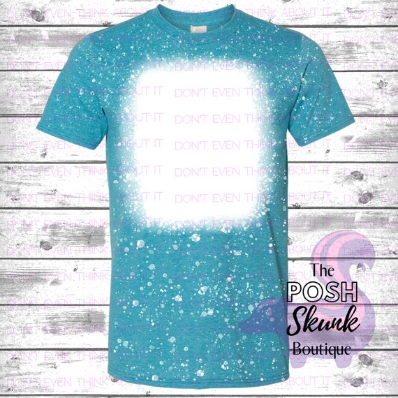 Buy Heather Galapagos Blue Gildan 64000 Mockup Bleached Shirt