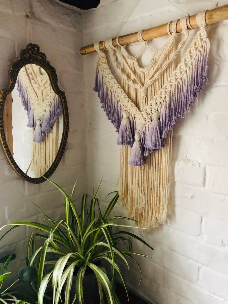 Lilac Ombre Macrame Wall Hanging. Boho Wall Hanging. Wall Art. | Etsy