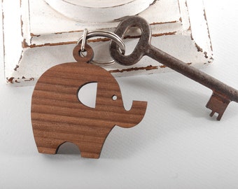 90 ELEFANT - wooden keychain, mother's day gift, handbag, gift for mom, solid american wallnut, personalized gift, ready to give, gift box