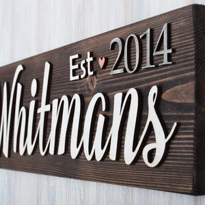 Rustic Family Name Sign, Anniversary Gift, Last Name Sign, Custom Wood Sign, Wooden Name Sign, Personalized Sign, Custom Sign, Name Sign