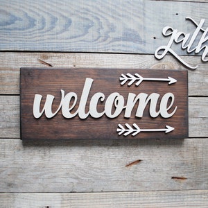 Custom Family Name Wood Sign: Rustic Welcome Home Decor
