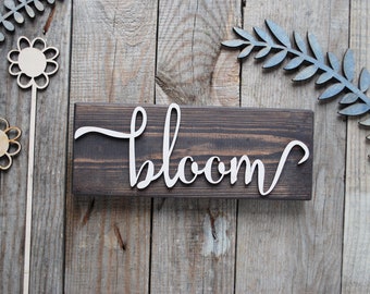 Signe de famille BLOOM, cadeau d’anniversaire, panneau de bois personnalisé, panneau de nom en bois, panneau personnalisé, panneau personnalisé, idée de cadeau de Noël, cadeau d’adolescent