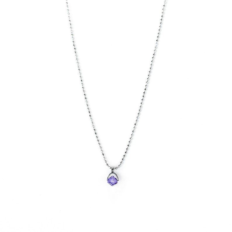 Children/'s chain with purple June birthstone pendant alexandrite
