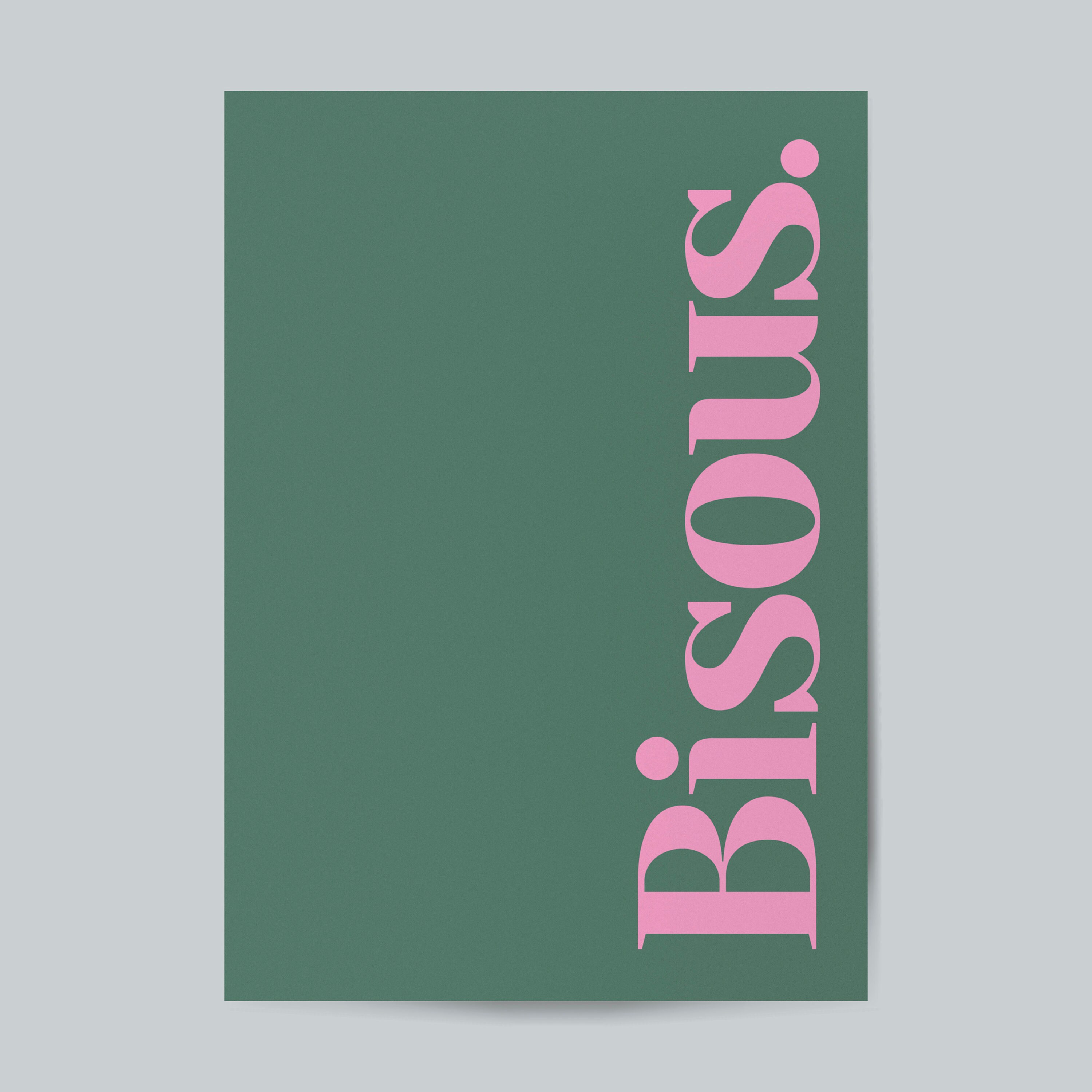 Bisous Print French Kisses Quote Poster Typographic Kiss Etsy UK