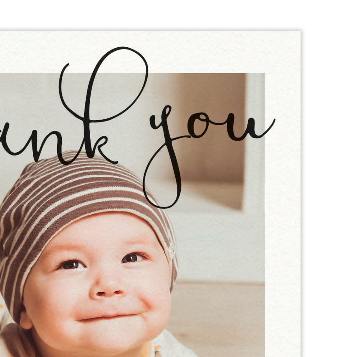 Newborn Thank You Printed Postcard With Photo Custom New Baby Etsy UK