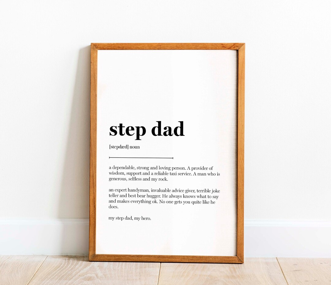 Step Dad Definition Digital Download Step Dad Definition Print, Printable Dad Poster Gift ...