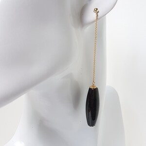Gold and Blue Tigers Eye Dangle/Drop Earrings
