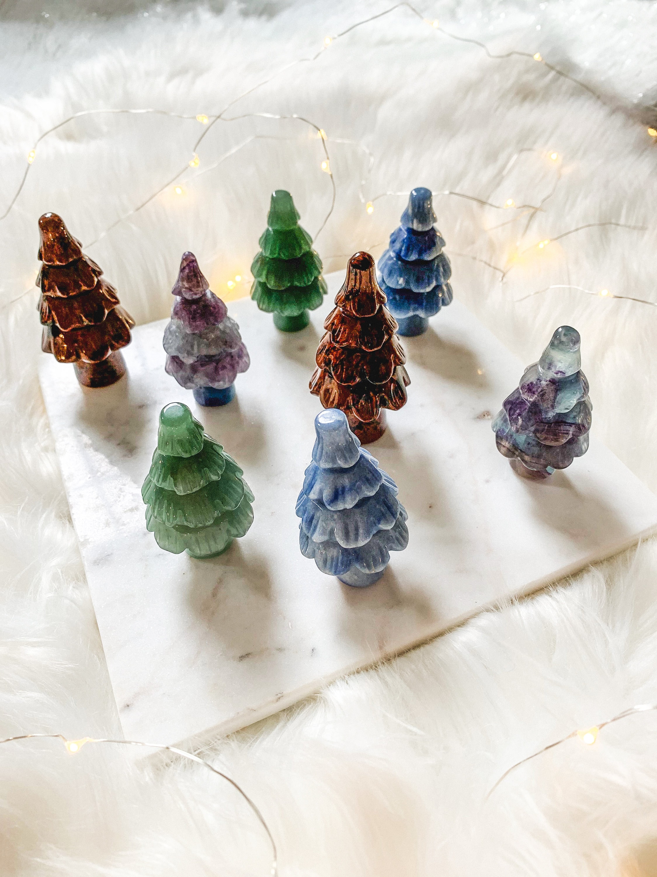 CRYSTAL CHRISTMAS Tree Healing Crystals Crystal Carving Etsy