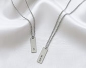 Mens Initial Necklace Engraved Name Necklace Personalized Necklace Necklace For Men Mens Jewelry Gift For Him Boyfriend Gift