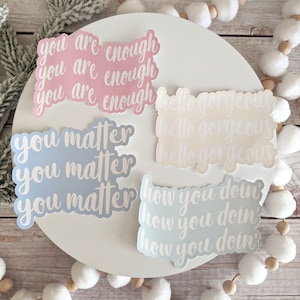 Mirror Decal Bundle | 4 Static Clings Bundle | Removable and Reusable Mirror Decals