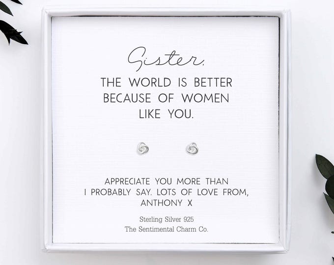 Women Like You Quote - Sterling Silver 925 Stud Earrings for Sister Friend or Cousin – Empowering Gift for Women’s Day Keepsake World Better