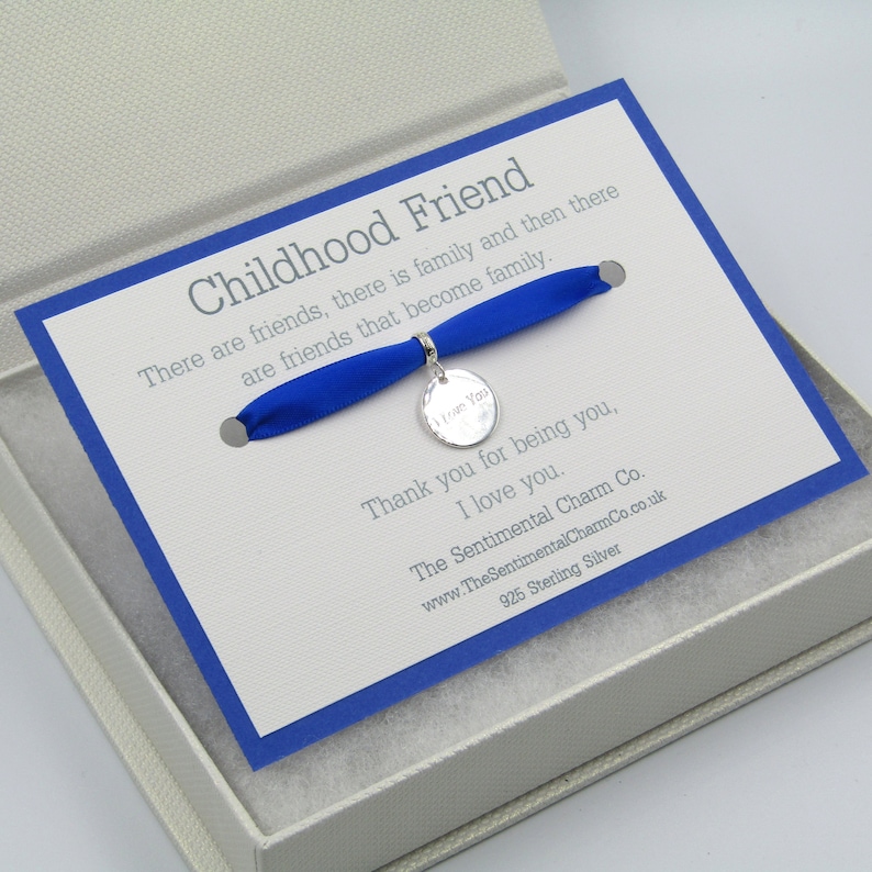 0240 Childhood Friend Charm for Bracelet Silver 925 Plated Friends Become Family Bead