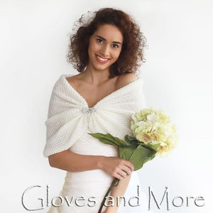 Elfenbein Hochzeits Stola, Braut Stola, Cover Up, Hochzeit Bolero, Elfenbein Schulter Tuch, Strick Cape, Braut Cape, Brautjungfer Stola, Übergröße