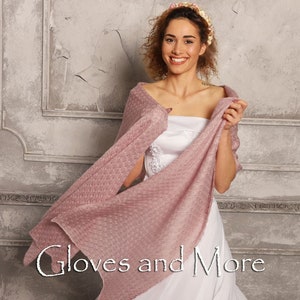 Chal de boda rosa empolvado, pañuelo de hombro de novia rosa, cubierta, chal de punto, bolero de boda, capa rosa empolvado, capa de novia, tallas grandes también