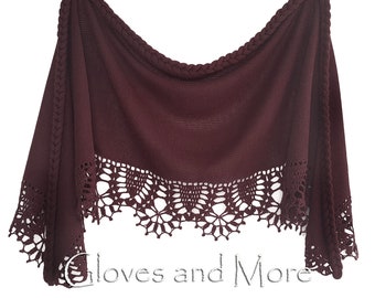 Burgundy crochet shawl, maroon wedding wrap, bridal shawl, cover up, wine color wedding bolero, bridal cape, for bridesmaids, plus size too