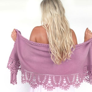 Chal de novia color malva, chal de novia, bolero de boda rosa pálido, chal de crochet, capa, chal de boda, capa de novia, chal para damas de honor