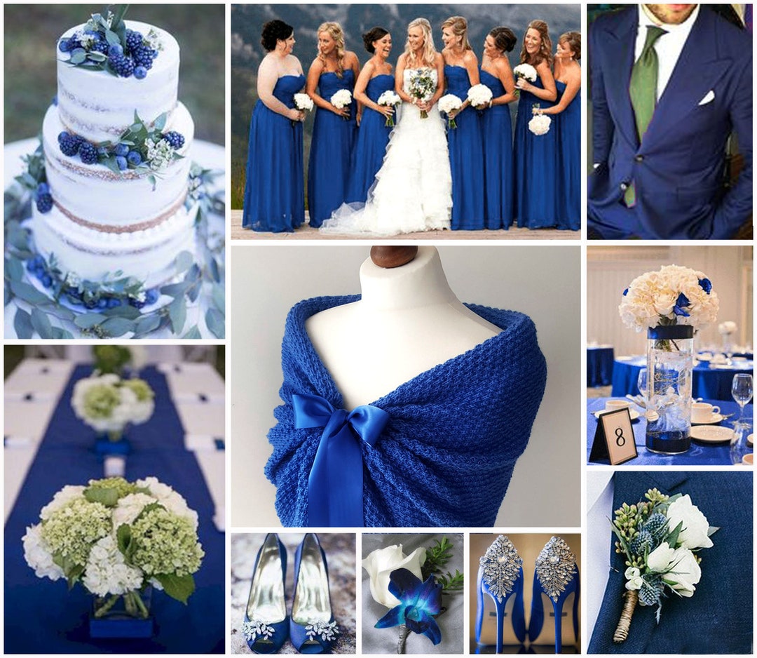 shawl for royal blue dress