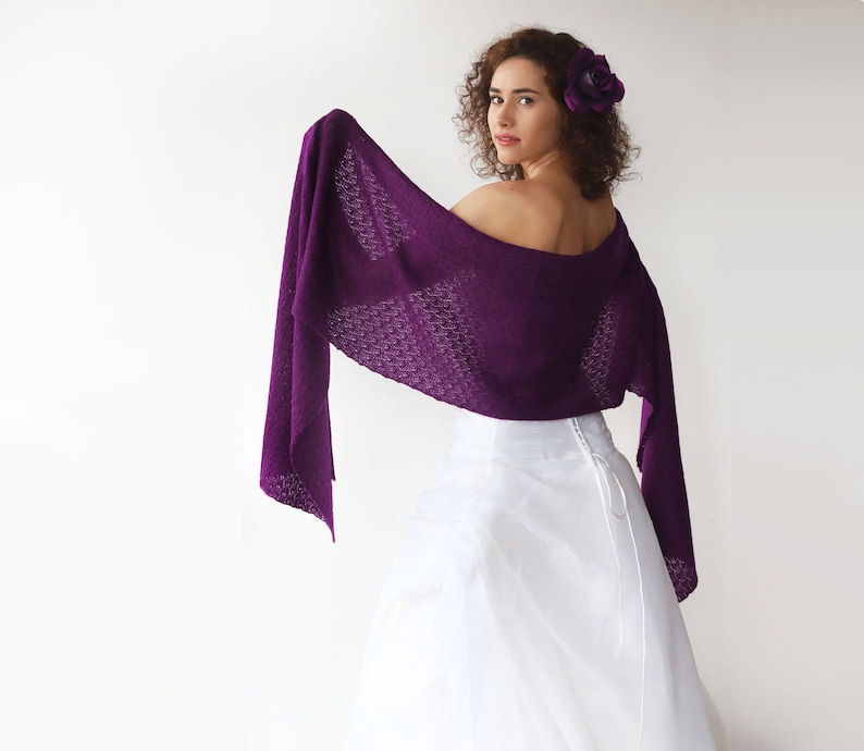 shawl for purple dress