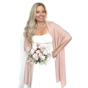 Bridal shawl beige soft and warm, wedding wrap, bridesmaid shawl, cover up, wedding bolero, capelet, bridal cape, stole, vegan shawl wedding
