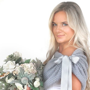 Hochzeit Stola grau, Braut Bolero, Bolero, Brautjungfer Stola, Braut Bolero, Braut Umhang, auch Übergröße