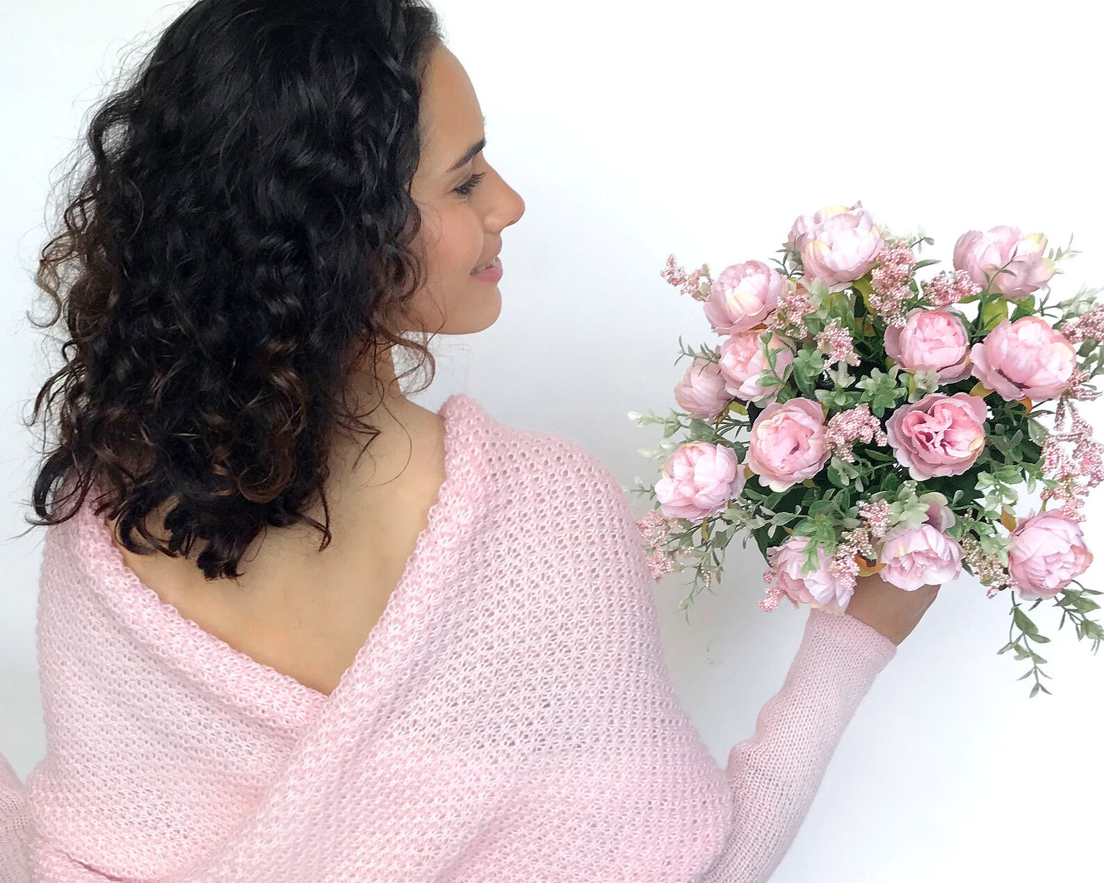 Blush Pink Bridal Sweater Pink Shrug Convertible Wedding Etsy