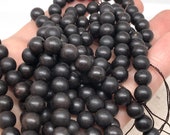 8 mm ebony beads, one strand 50 pcs. ebony beads