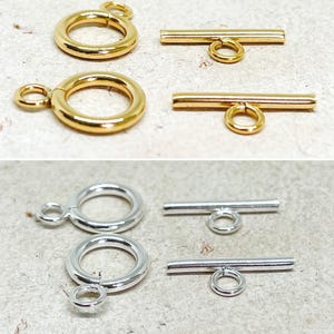 2 pcs. Stainless steel toggle clasps, chain clasps, bracelet clasps