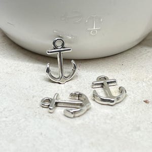 3 St. Anhänger Anker, DQ Metall, Anker, Schmuckanhänger