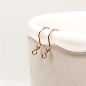 10 pcs. stainless steel ear hooks, 5 pairs of ear hooks stainless steel rose gold colored image 1