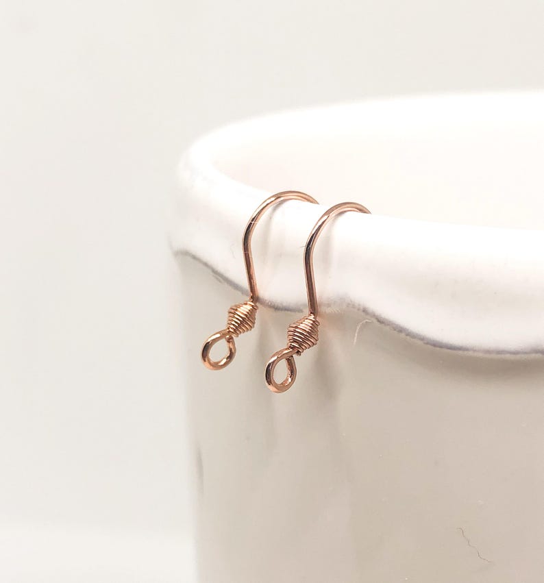 10 pcs. stainless steel ear hooks, 5 pairs of ear hooks stainless steel rose gold colored image 1