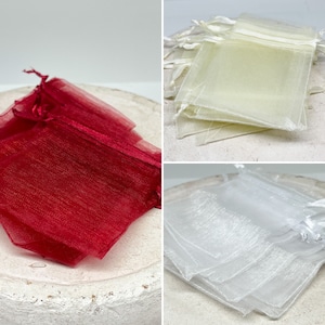 Organza Säckchen, Geschenckbeutel, verschiedene Farben, Schmuckbeutel 7,5cm x 9,5cm